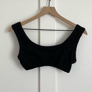 Skims Black Rib Knit Bralette
